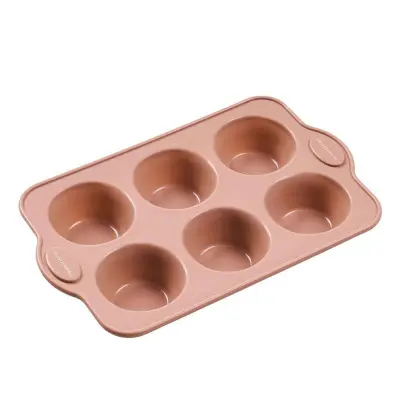 Blomsterbergs Muffinsform, Rosa, 6 hål