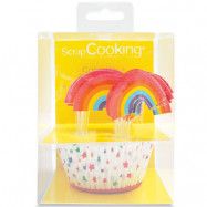 Cupcake kit Regnbåge - ScrapCooking