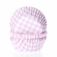 Muffinsform rosa, rutig - House of Marie