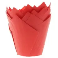 Muffinsform tulip, röd - House of Marie