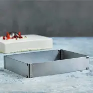 Justerbar bakform 28 x 18 x 5 cm, stål - Blomsterbergs