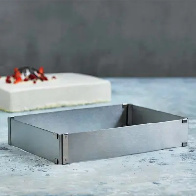 Justerbar bakform 28 x 18 x 5 cm, stål - Blomsterbergs