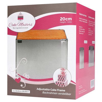 Kvadratisk Justerbar Bakform, Extra Hög, 20 cm