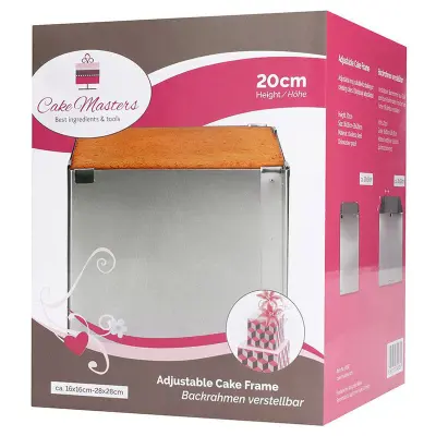 Kvadratisk Justerbar Bakform, Extra Hög, 20 cm