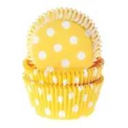 Muffinsform Prickig, gul/vit - House of Marie