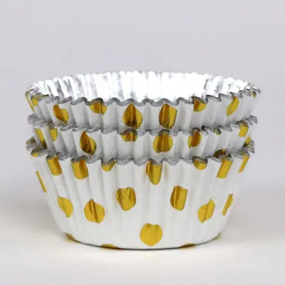 Muffinsform Polkadot Guld - PME