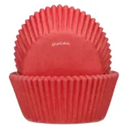 Röda Muffinsformar, 48-pack - FunCakes