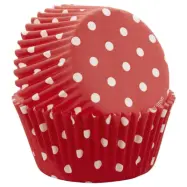 Muffinsform Polkadot röd/vit - Wilton