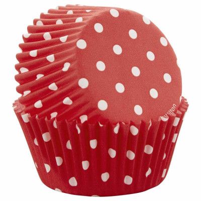 Muffinsform Polkadot röd/vit - Wilton