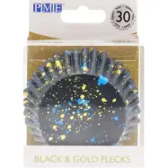 Muffinsform Svart med Guldstänk - PME