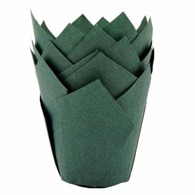 Muffinsform Tulip Mörkgrön - House of Marie