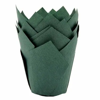 Muffinsform Tulip Mörkgrön - House of Marie