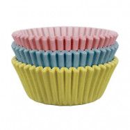 Muffinsformar Pastell- blå, rosa, gul, 60 st - PME