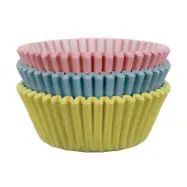 Muffinsformar Pastell- blå, rosa, gul, 60 st - PME