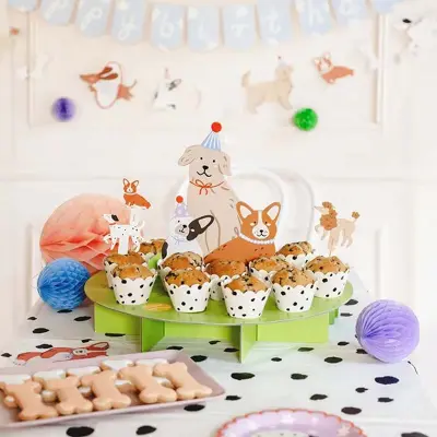 Muffinsställ&muffinsformar Hundar - PartyDeco