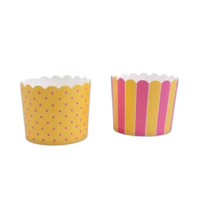 Stabila muffinsformar, gul&rosa
