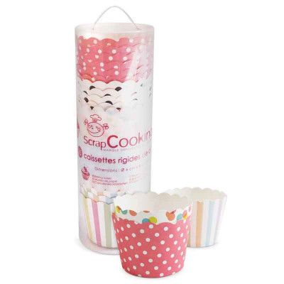 Stabila muffinsformar, prickar&ränder, 25 st - ScrapCooking