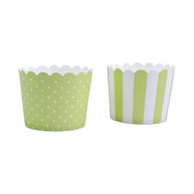 Stabila små muffinsformar, grön