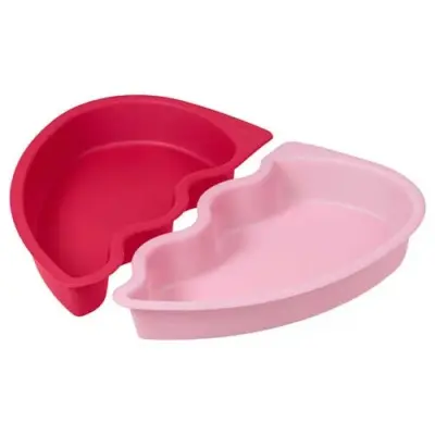 Wilton Bakform i silikon, tvådelat hjärta