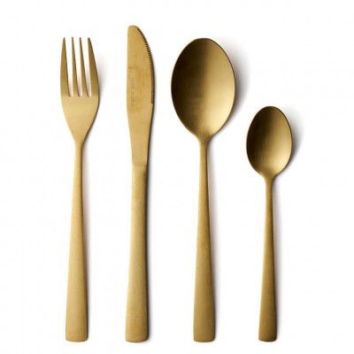 Bestickset Matt Guld 16 delar - Maria Sohl Design