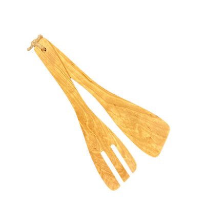 Salladsbestick i Björkträ, 24 cm
