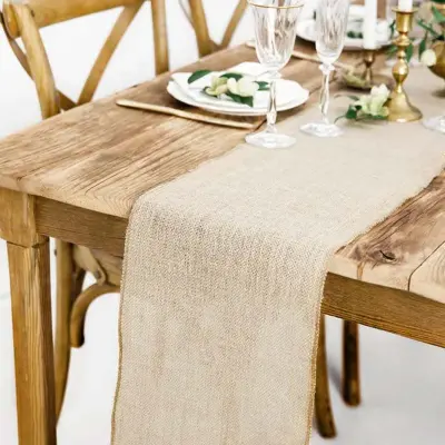 Bordslöpare i jute, 5 m - PartyDeco