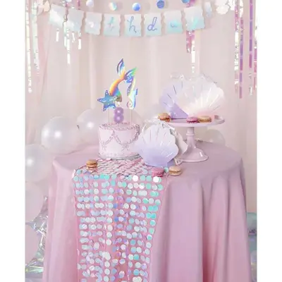 Bordslöpare iriserande, 2,13 m - PartyDeco