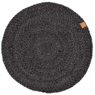 Bordstablett mörkgrå, hampa/jute, rund - Södahl