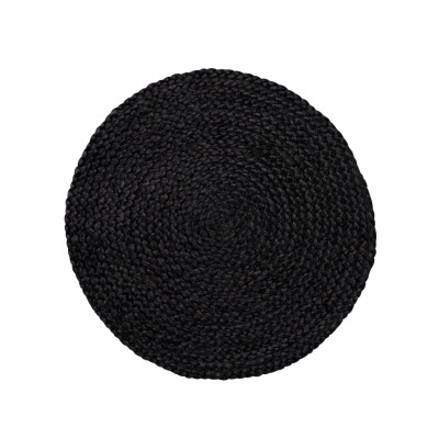 Bordstablett mörkgrå, hampa/jute, rund - Södahl