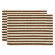 Bordstablett randig brun, 2-pack - Södahl