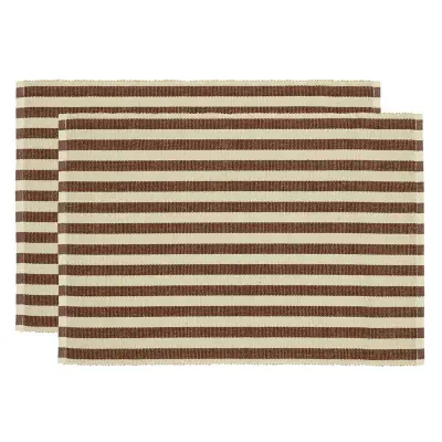 Bordstablett randig brun, 2-pack - Södahl