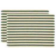 Bordstablett randig grön, 2-pack - Södahl