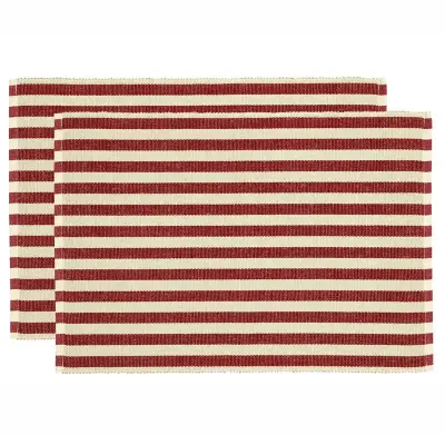 Bordstablett randig röd, 2-pack - Södahl