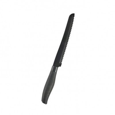 Svart brödkniv 20 cm