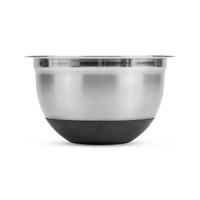 Bunke i rostfritt stål med silikonbotten 1,5 liter - Exxent