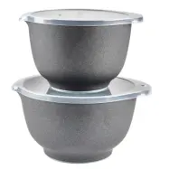 Rosti Margretheskål, Pebble Svart med lock, 2 + 3 liter