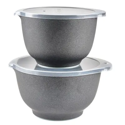 Rosti Margretheskål, Pebble Svart med lock, 2 + 3 liter