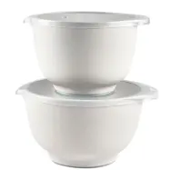 Rosti Margretheskål, Pebble Vit med lock, 2 + 3 liter