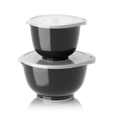 Skålset Margrethe 1,5&3 liter, carbon black - Rosti