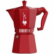 Bialetti Mokabryggare 6 koppar, röd