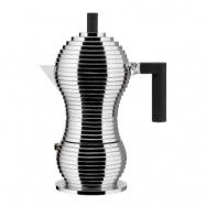 Alessi - Pulcina espressobryggare 3 koppar svart/rostfritt stål