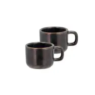 Espressokopp Fjord, 2-pack, svartmetallic - Villa Collection