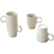 Sagaform Coffee&More espressomugg 4-pack, beige