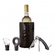 Vacu Vin - Wine Classic Set 4 delar Svart/Silver