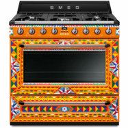 Smeg Spis m. gashäll Dolce&Gabbana Divina Cucina TR90DGC9 90 cm