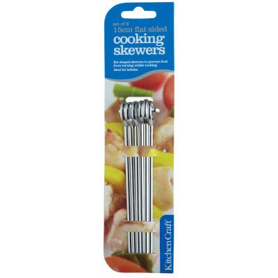 Rostfria Grillspett, 15 cm, 6 st - Kitchen Craft