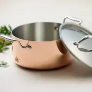 Gryta med lock 3 liter Koppar