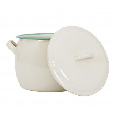 Gryta med Lock, 4L - Kockums Jernverk - Cream lux