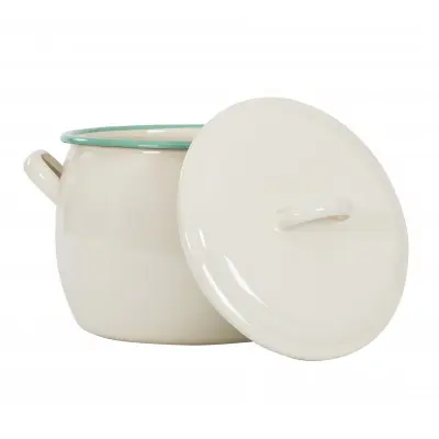 Gryta med Lock, 4L - Kockums Jernverk - Cream lux