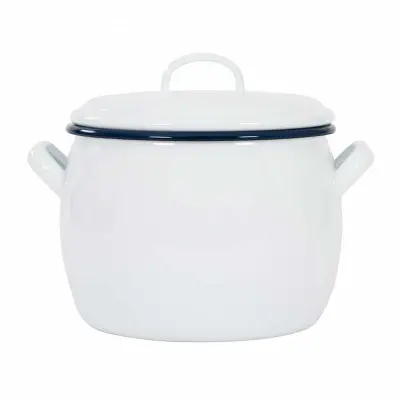 Gryta med Lock, 4L - Kockums Jernverk - Kockums white